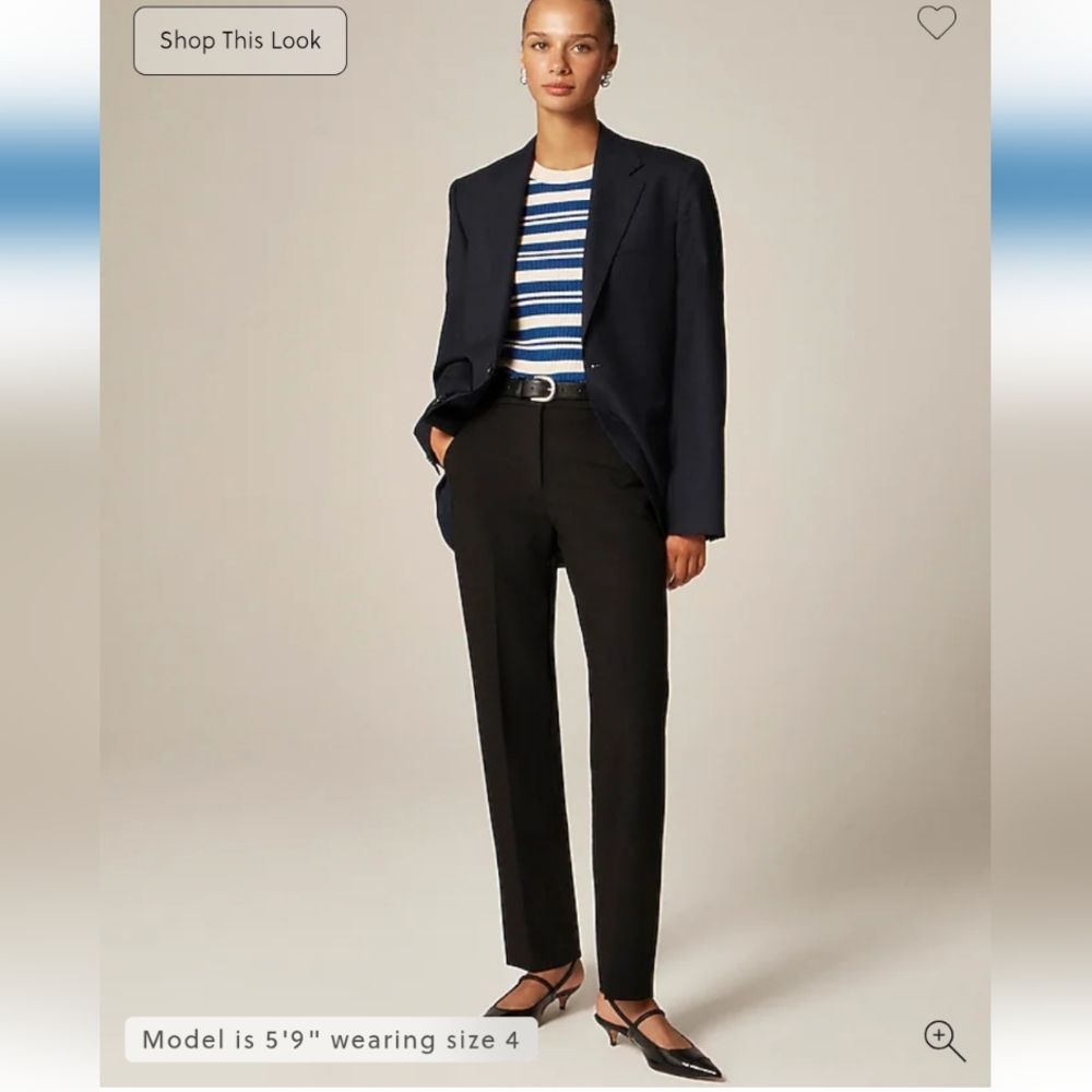 J Crew  Kate straight-leg pant in four-season stretch Size 2  NWT CC441
